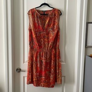 Ralph Lauren Orange Paisley Dress